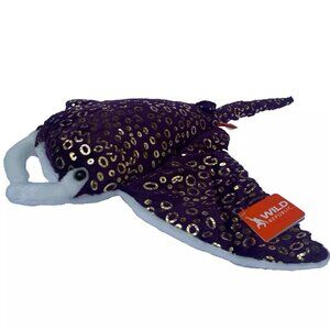 Wild Republic Foilkins Manta Ray Plush Stuffed Animal 12"
